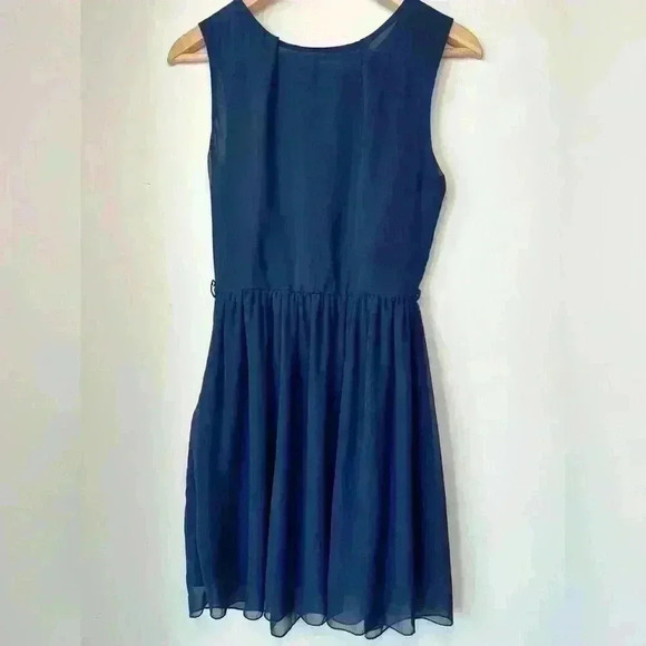 LOVE Womens Royal Blue Fit and Flare Holiday Party Dress Small Medium - Picture 9 of 15